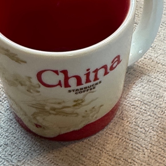 Starbucks China Mug - Red and Cream with Dragon Motif - Picture 5 of 5